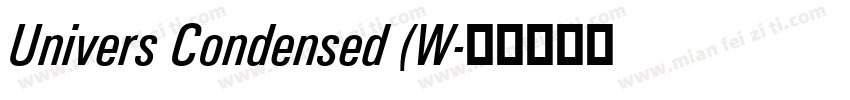 Univers Condensed (W字体转换